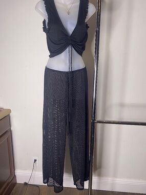 Made in USA  black mesh pants